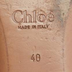 Pre Owned Chloe Black Leather Studded Ballet Flats Size 40