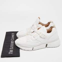 Pre Owned Chloe White Leather Sonnie Slip On Sneakers Size 38