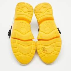 Pre Owned Chloe Multicolor Suede Leather And Canvas Sonnie Low Top Sneakers Size 37