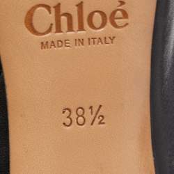 Pre Owned Chloe Black Leather Harper Ankle Boots Size 38.5
