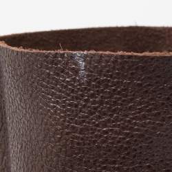 Pre Owned Chloe Brown Leather Ankle Wrap Ankle Boots Size 38