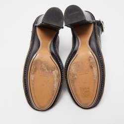 Pre Owned Chloe Black Leather Slingback Pumps Size 39