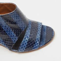 Chloe Two Tone Python Ayers Wedge Sandals Size 39
