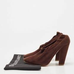 Chloe Brown Suede Scrunch Pumps Size 37