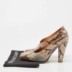Chloe Tricolor Python Leather Pumps Size 38
