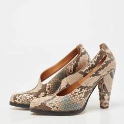 Chloe Tricolor Python Leather Pumps Size 38