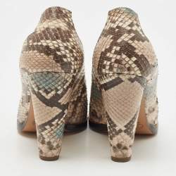 Chloe Tricolor Python Leather Pumps Size 38