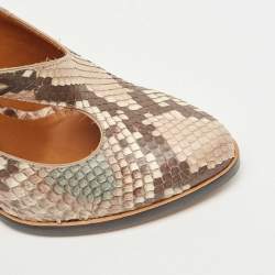 Chloe Tricolor Python Leather Pumps Size 38