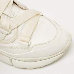 Pre Owned Chloe White Leather Sonnie Low Top Sneakers Size 36