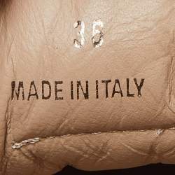 Pre Owned Chloe White/Brown Leather and Suede Frankie Sneakers Size 36