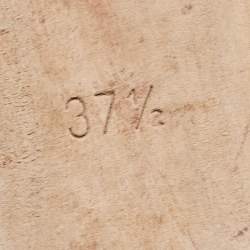 Pre Owned Chloe Burgundy Leather Lauren Ballet Flats Size 37.5