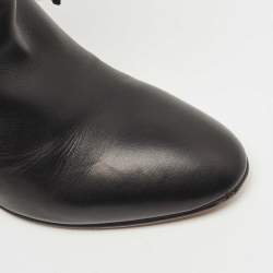 Pre Owned Chloe Black Suede and Leather Tie Mild Calf Boots Size 41