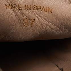 Pre Owned Chloe Tricolor Leather and Quilted Suede Wedge Sneaker Boots Size 37