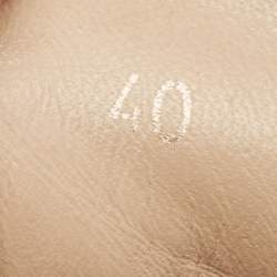 Pre Owned Chloe Beige/Black Python Embossed Leather Low Top Sneakers Size 40