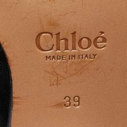 مملوكة مسبقًا حذاء بوت للكاحل كلوي جلد مرصع أسود مقاس 39