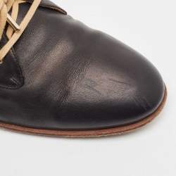 Chloe Black Leather Lace Up Derby Size 36.5