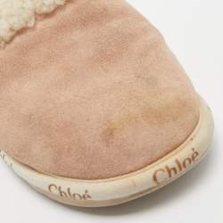 Tod's Beige/Brown Suede and Fur Moccassin Mules Size 39