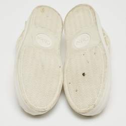 Pre Owned Chloe Cream Lace And Leather Lauren Lace Up Sneakers Size 36