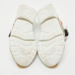 Pre Owned Chloe Tricolor Suede and Canvas Sonnie Sneakers Size 35