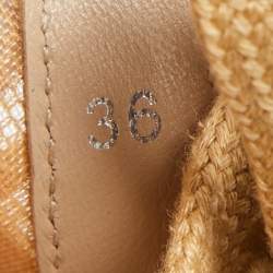 Pre Owned Chloe Beige Mesh and Leather Lauren Lace Up Sneakers Size 36