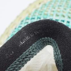 Pre Owned Chloe Multicolor Knit Fabric Panel Lace Up Sneakers Size 40