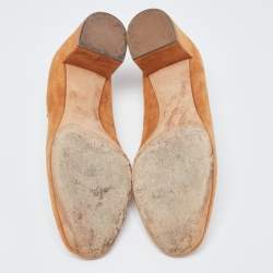 Chloe Brown Suede Laurena Scalloped Pumps Size 37