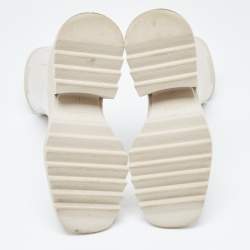 مملوكة مسبقًا Chloé Cream Rubber Iuhnr Ankle Boots Size 36