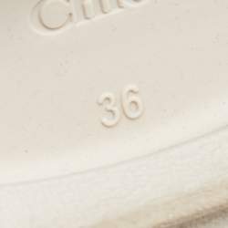 مملوكة مسبقًا Chloé Cream Rubber Iuhnr Ankle Boots Size 36