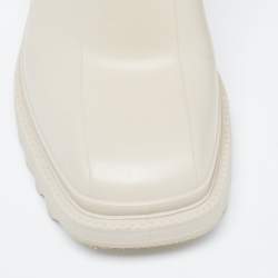 مملوكة مسبقًا Chloé Cream Rubber Iuhnr Ankle Boots Size 36