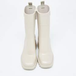 مملوكة مسبقًا Chloé Cream Rubber Iuhnr Ankle Boots Size 36