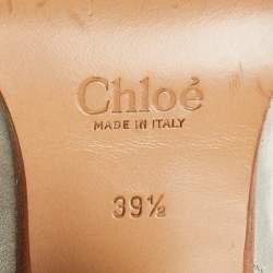 Chloe Grey Suede and Leather Over The Knee Length Boots Size 39.5
