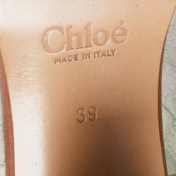 Pre Owned Chloe Grey Suede and Leather Over The Knee Length Boots Size 39