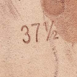 Pre Owned Chloe Pink Scalloped Leather Lauren Ballet Flats Size 37.5