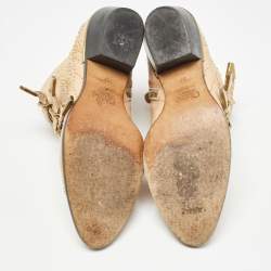 Pre Owned Chloe Beige Leather Susanna Ankle Boots Size 37