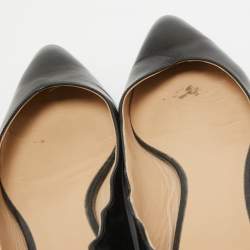 Chloe Black Leather Pointed Toe Ballet Flats Size 37