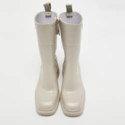 Chloe Grey Rubber Betty Rain Boots Size 37
