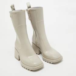 Chloe Grey Rubber Betty Rain Boots Size 37