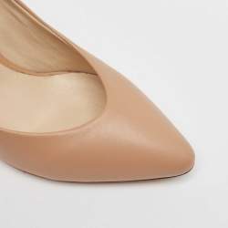 Chloe Light Brown Leather Beckie Pumps Size 37.5