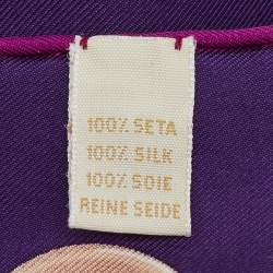 Pre Owned Chopard Purple Happy Spirit Silk Scarf