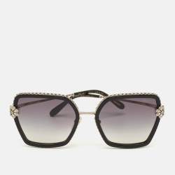 Pre Owned Chopard Black Gradient SCHG34S Red Carpet Square Sunglasses