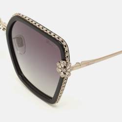 Pre Owned Chopard Black Gradient SCHG34S Red Carpet Square Sunglasses