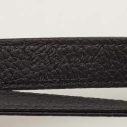 Pre Owned Chopard Classic Miss Happy 110CM Black Leather Waist Belt