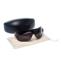 Chopard Black SCH939S Embellished Shield Sunglasses