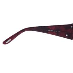 Pre Owned Chopard Purple SCH 939S Crystal Embellished Shield Sunglasses