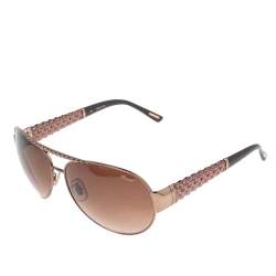 Pre Owned Chopard Brown SCH994 Aviator Gradient Sunglasses