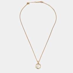Pre Owned Chopard Happy Diamonds Icon Diamonds 18k Rose Gold Necklace