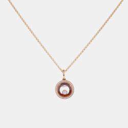 Chopard Happy Diamonds Icon 18K Rose Gold Diamond Necklace