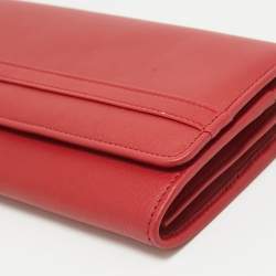 Chopard Red Leather Flap Continental Wallet