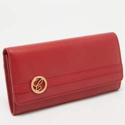 Chopard Red Leather Flap Continental Wallet