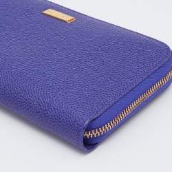 Chopard Purple Leather Zip Around Wallet